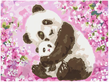 Piešimo rinkinys - Mama panda