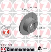 Stabdžių diskas ZIMMERMANN 100.1217.20 kaina
