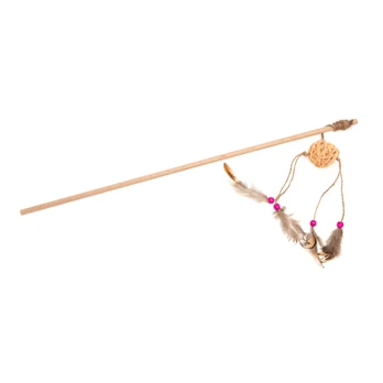 ECOMFY ŽAISLAS KATĖMS, LAZDELĖ SU KAMUOLIUKU IR PLUNKSNOMIS, 50CM