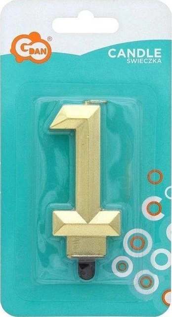 GoDan Žvakės numeris 1 deimantas 7.6cm