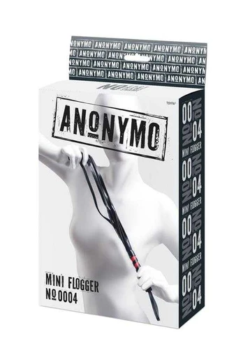 Toyfa Anonymo flogger, PU leather, juodas, 45 cm