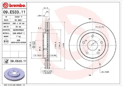 Stabdžių diskas BREMBO 09.E533.11 kaina