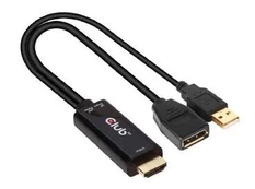 Club 3D HDMI + Micro USB auf DisplayPort 4K120Hz oder 8K30Hz St/B Adapteris