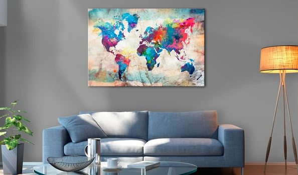 Artgeist Paveikslas - World Map: Colourful Madness