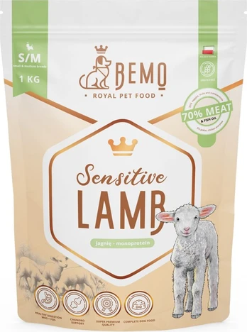 Bemo Maistas sausas Sensitive ėriena - ėriena small/medium 1kg