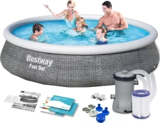 „Bestway“ plėtros baseinas greitas 396 cm 9in1 (57376) kaina