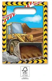 „Construction Grabber“ popierinių dovanų maišelių rinkinys, 4 vnt.