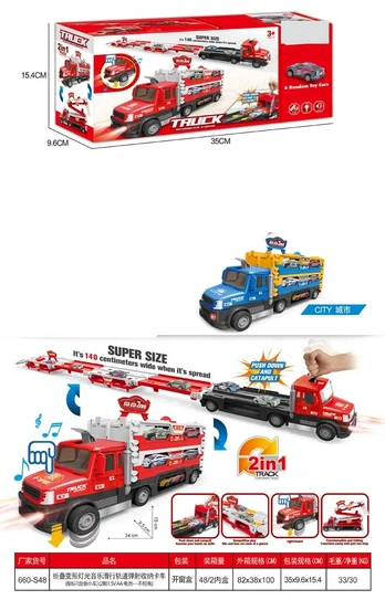 2in1 Launcher Truck + Accessories Blue