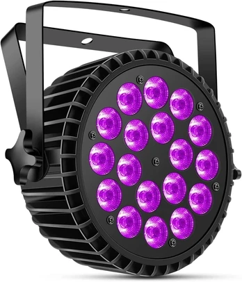 Led Par Uv + Rgb Prožektorius, Dmx512, 8ch, 200w, Diskotekos, Vakarėliams