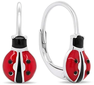 Brilio Silver Happy Sidabrinis Ladybird Luck Earrings EA435W