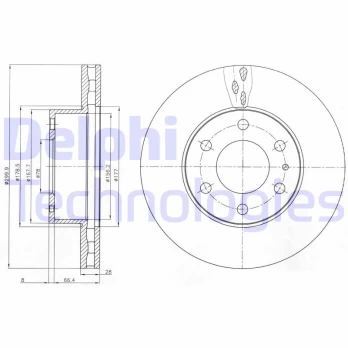 DELPHI BG4100 Brake Disc