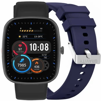 Išmanusis laikrodis Gravity Juodas 2 Paski GT18-9