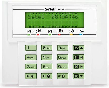 Satel VERSA 15 pagrindinė lenta, VERSA- LCD- GR manipuliatorius, OPu-4 P (15- KLCD) korpusas