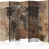 Artgeist Pertvara - Room divider – Map on the wood kaina