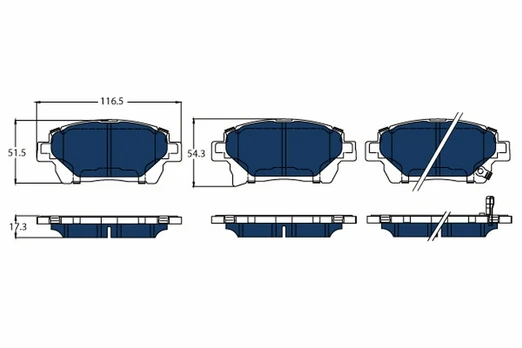TRW GDB3317BTE Brake pad set