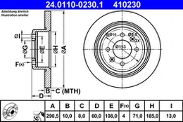 ATE 24.0110-0230.1 Brake Disc kaina
