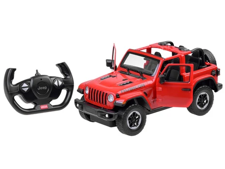 Rc automobilis Rastar Jeep Rubicon, 1:14, raudona