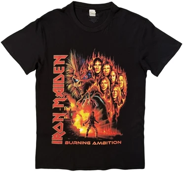 Rock Marškinėliai Iron Maiden Burning Ambition, Dydis: XL