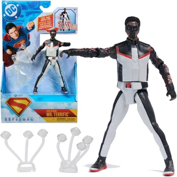 DC Comics Epic Strike maža figūrėlė, judanti lėlė Mr. Terrific, 15 cm + priedai