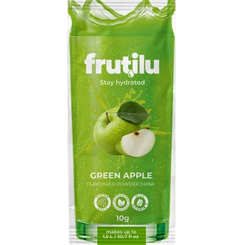 Frutilu becukris gėrimas žaliųjų obuolių skonio