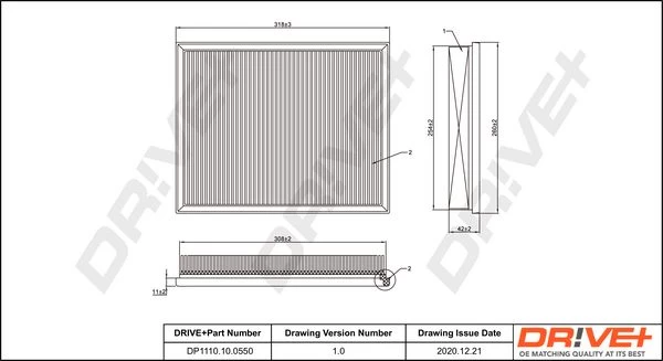 Oro filtras Dr!ve+ DP1110.10.0550