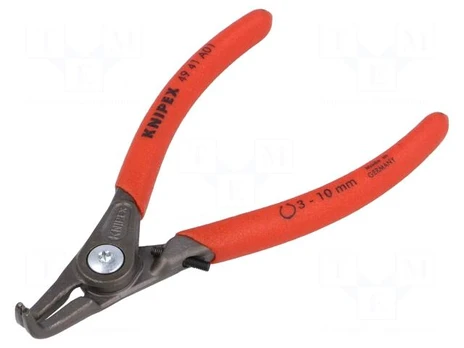 Pliers | for circlip | external | 3÷10mm | Pliers len: 140mm | angular