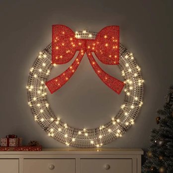 Vainikas su 80 LED Šilta balta 90 cm PET