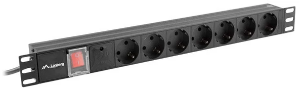 Įtampos stabilizatorius Lanberg PDU-07F-0200-IEC-BK, 2 m