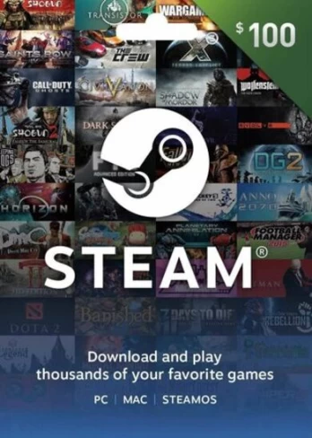 Steam Wallet Gift Card 100 USD