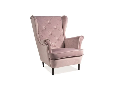 Fotelis LADY VELVET, rožinis