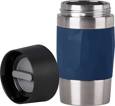 Emsa Travel Mug Compact thermal mug 0.3 liters (dark blue, screw cap)