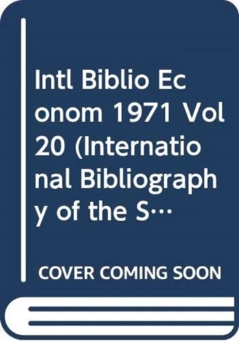 Intl Biblio Econom 1971 Vol 20
