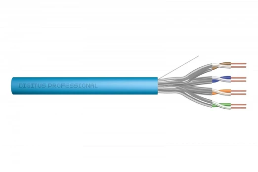 Assmann Electronic DIGITUS Installation cable cat.6A U/FTP Dca solid wire AWG 23/1 LSOH 500m mėlynas reel