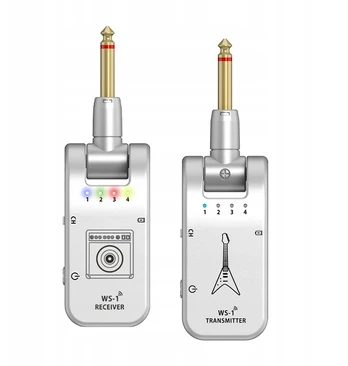 2.4g Belaidė gitaros sistema Siųstuvas ir imtuvas Plug and Play 4 sidabrinis