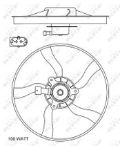 Ventiliatorius, radiatoriaus NRF 47070