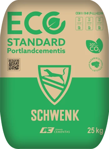 Pilkas cementas ECO STANDARD, 42.5 N, 25 kg