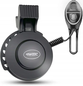 Vandeniui atsparus USB dviračių skambutis Twooc, juodas