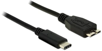 Kabelis USB Delock USB-C - microUSB 1 m Juodas (83677)