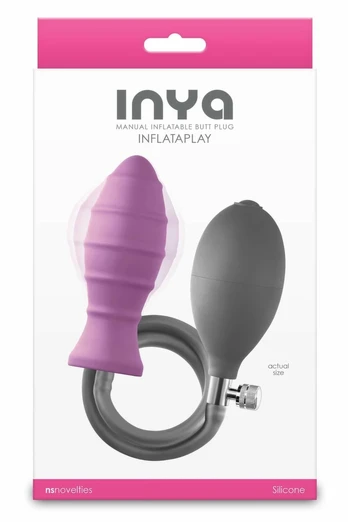 INYA InflataPlay Pink - Inflatable Plug with Rigid Core, 10.5 cm