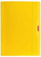 A4 formato aplankas su elastine juostele Color Blocking geltonas - HERLITZ