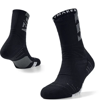 Under Armour Playmaker Mid-Crew Black - Dydis M (1356615-001 Kojinės)