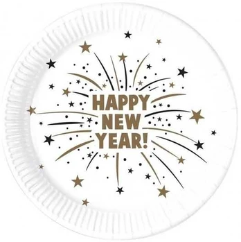 Globos Europe Bv Tallerkerner Happy New Year, 12 stk