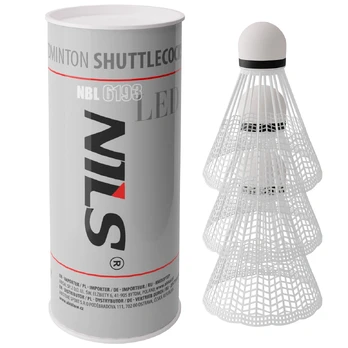 NBL6193 NYLON SHUTTLECOCKS LED PACK OF 3 NILS