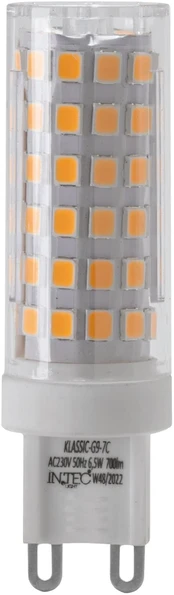 6,5W LED lemputė, G9, 3000K