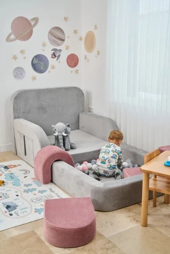 Vaikiška sofa Funbed Single, pilka