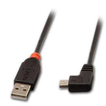 KABELIS USB2 A IKI MINI-B 1M/90 DEGREE 31971 LINDY