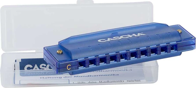 Lūpinė armonikėlė C Cascha Fun Blues mėlyna HH 2275