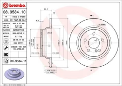 Stabdžių diskas BREMBO 08.9584.11 kaina