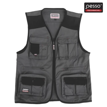 Liemenė su kišenėmis Dicp, juoda/pilka M, Pesso