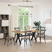 Valgomojo stalas NOAIN X formos kojos 180x90x75 cm kaina